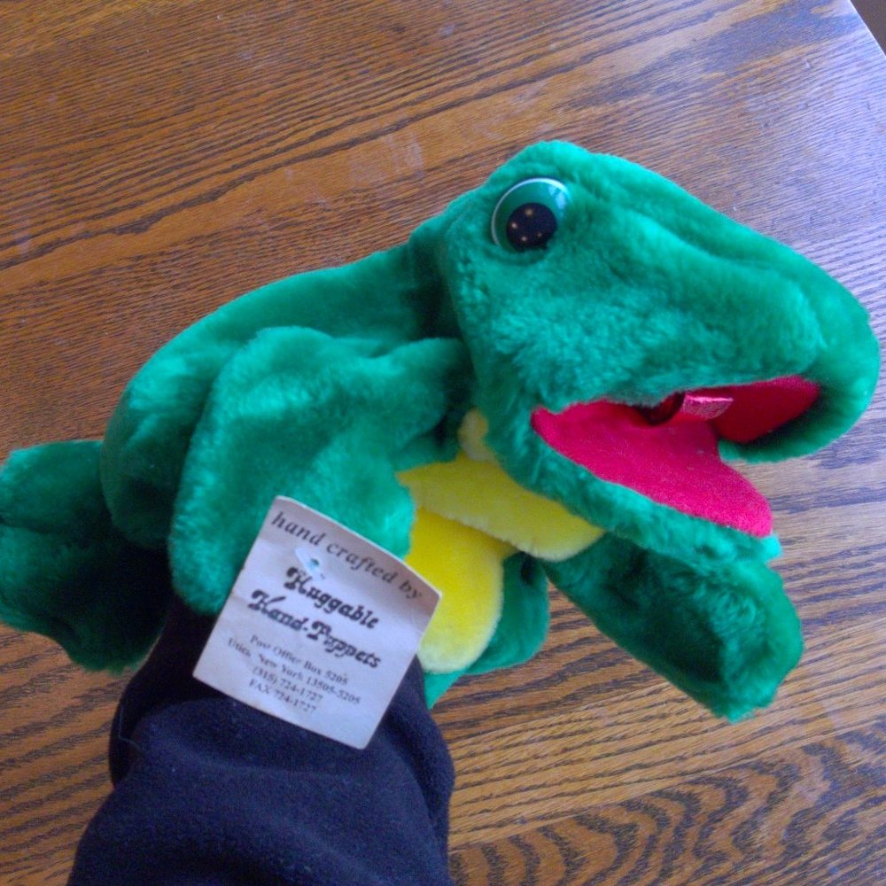 Vintage Huggable Hand-Puppets Frog